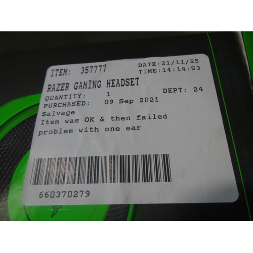 3089 - Razer Gaming Headset (Kraken Green) (243-314) * This lot is subject to VAT