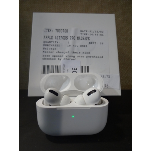 3099 - Apple Airpods Pro (Magsafe - model:- MLWK3ZM/A), original RRP £164.99 + VAT (243-609) * This lot is ... 