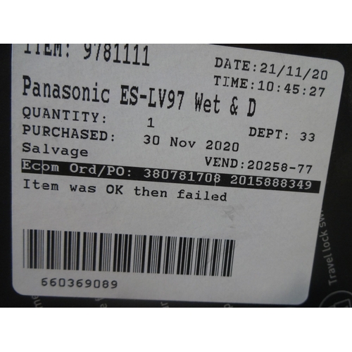 3102 - Panasonic Wet & Dry 5-Blade Shaver (model:- ES-LV97) (243-166) * This lot is subject to VAT