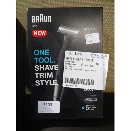 3103 - Braun Series X Trimmer (model:- XT5100GB) (243-276) * This lot is subject to VAT