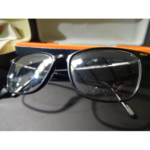 3107 - Gucci Black Metal Glasses, original RRP £170.78 + VAT and Davidoff Black Plastic Glasses  (243-254, ... 