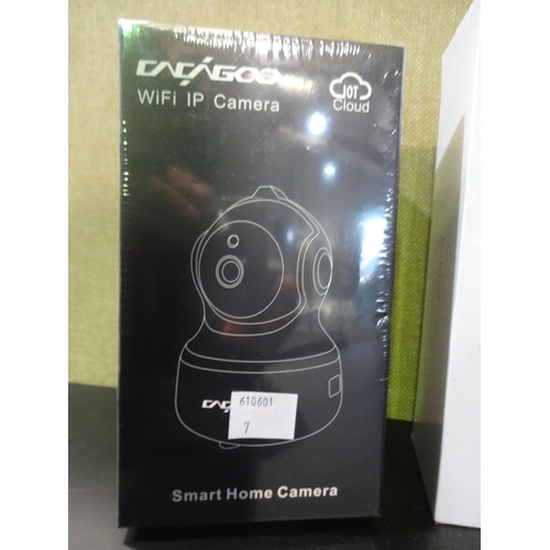 3125 - A Smart Home camera, a battery base for Dot, 3rd Gen. & a smart visual ear cleaning rod