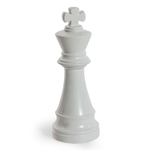 1361 - A white ceramic king chess piece, H 30cms (FP12109)   #