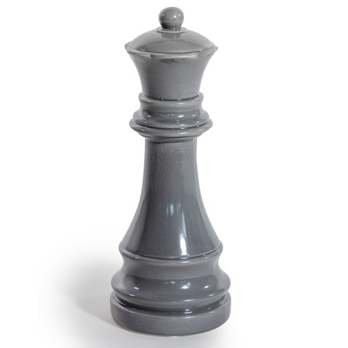 1362 - A grey ceramic queen chess piece, H 30cms (FPC5409)   #