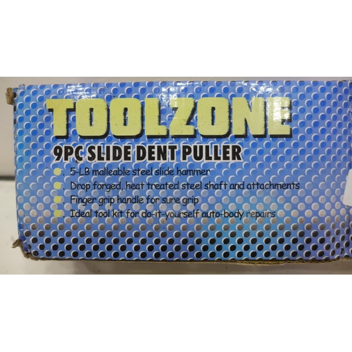 2022 - Toolzone 9-piece slide dent puller kit - unused