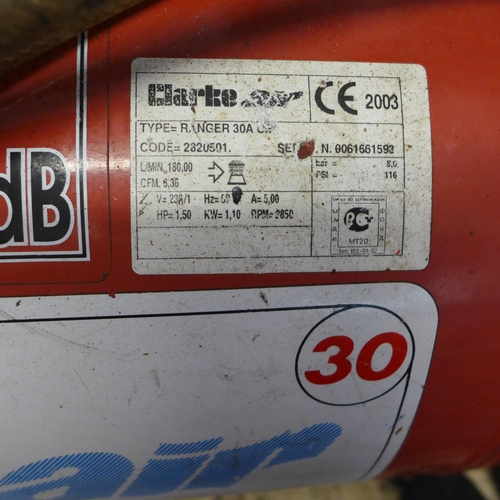 2032 - Clarke Ranger Air30 1.5HP compressor - W