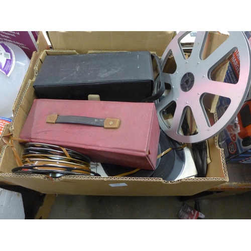 2089 - Box of records, 8-track tapes & reel to reel tapes