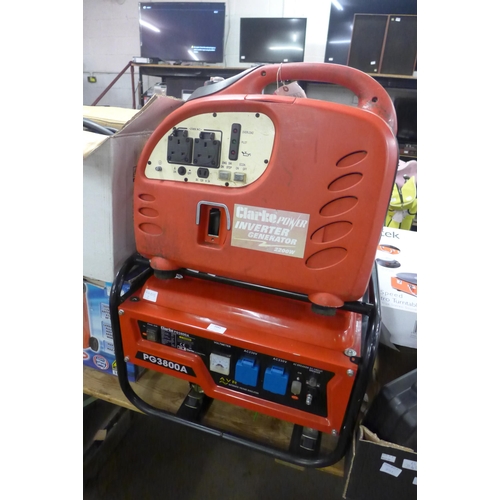 2091 - Clarker inverter PC60 phase inverter - & Clarke PG3800A 2.7kw generator - spares/repairs