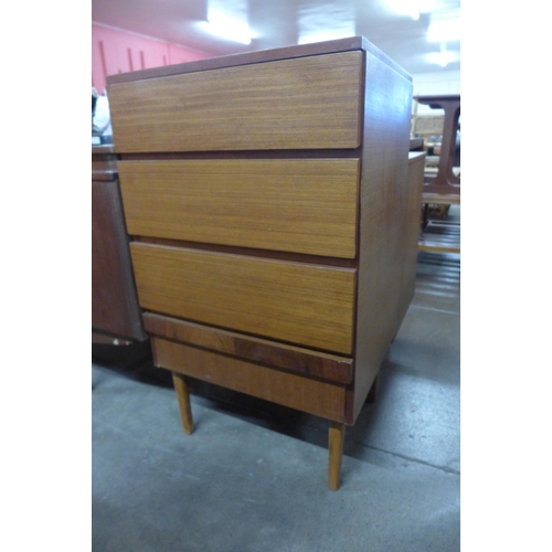 105 - A teak chest of drawers