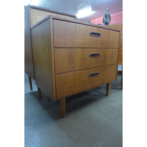 106 - A teak chest of drawers