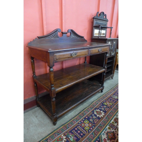 11 - A Victorian mahogany three tier buffet