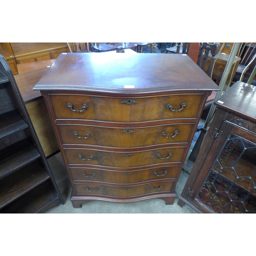 119 - A mahogany serpentine chest of drawers