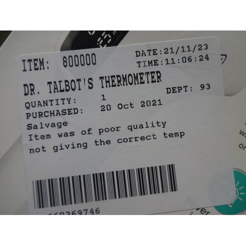 3095 - Two Dr. Talbot's Non-Contact Thermometers (243-28, 124) * This lot is subject to VAT