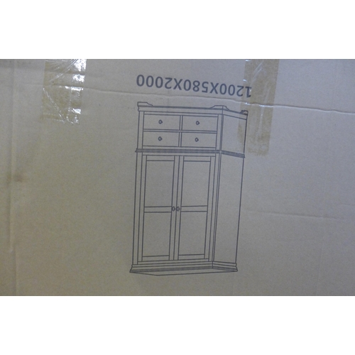 1999 - A Florence grey painted two door wardrobe*Boxed, Unchecked* *This Lot is Subject to VAT*