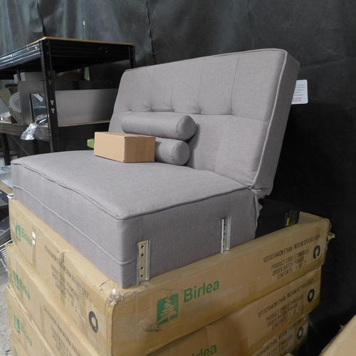 3998 - 5 Part boxes of Ethan grey/fawn sofa beds (all boxed, 1 of 2) * This lot is subject to VAT