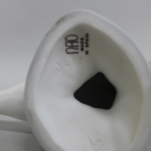 616 - Two Lladro figures and a Nao figure of a goose