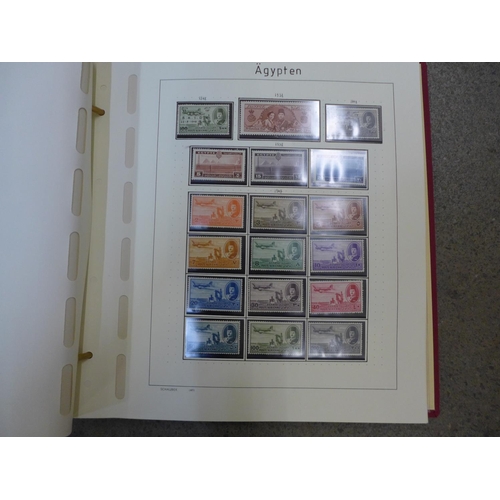 690 - Stamps; an album of Egyptian stamps and postal history