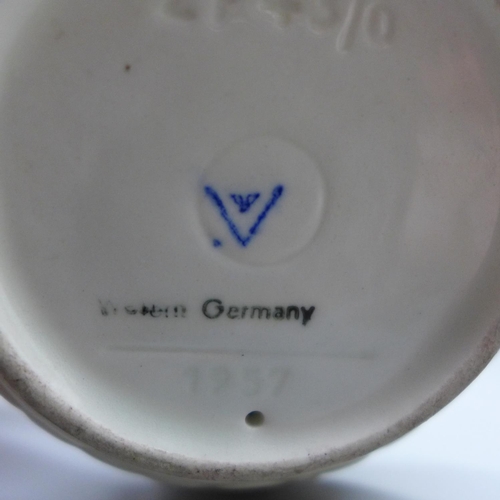 691 - A collection of Goebel monks items including a decanter, jugs and cruet set