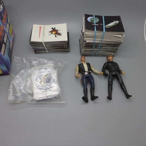700 - Star Wars Trilogy Merlin and Panini cards, Tazos and figures