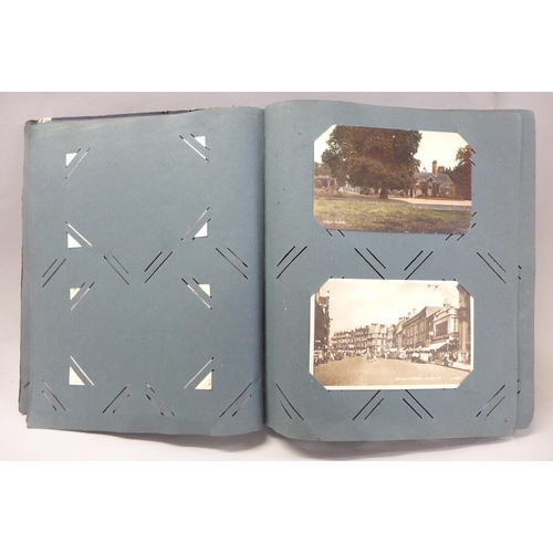 717 - Postcards; vintage postcard album and collection (107 no.)