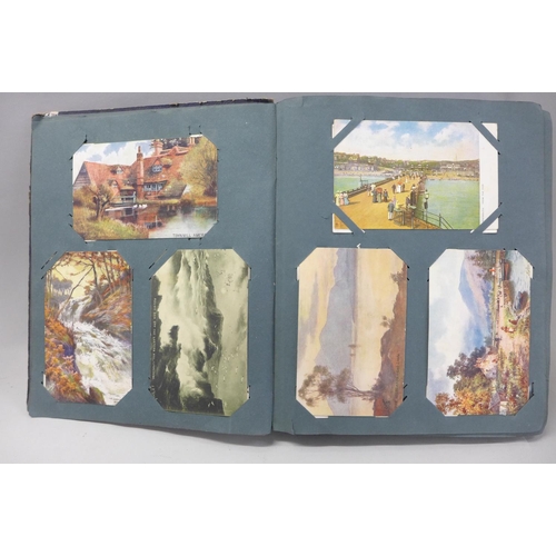 717 - Postcards; vintage postcard album and collection (107 no.)