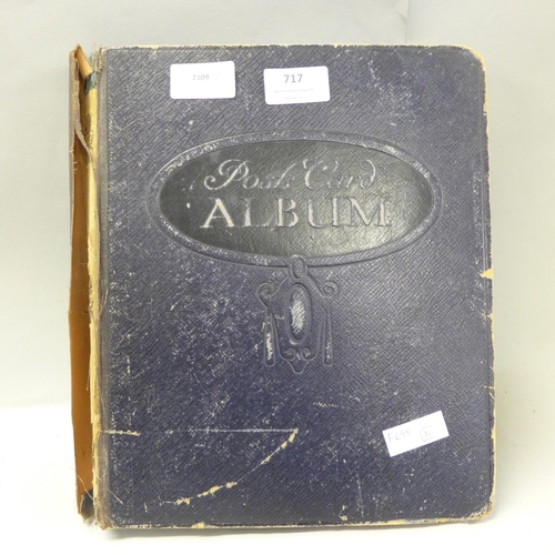 717 - Postcards; vintage postcard album and collection (107 no.)