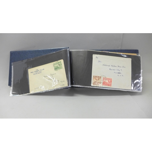 718 - Stamps; Malta postal history in album including WWI and WWII censored covers (100 no.)