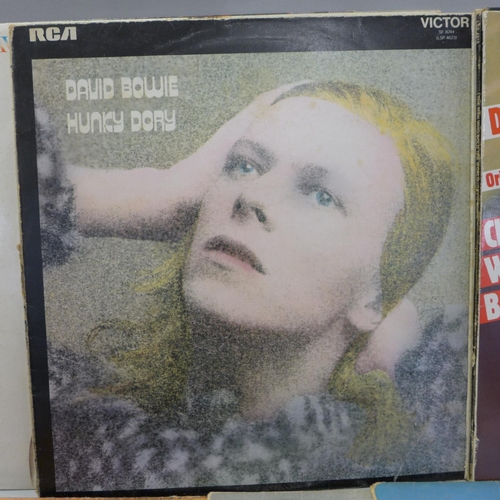 728 - A collection of David Bowie records, eleven LP's and one 10