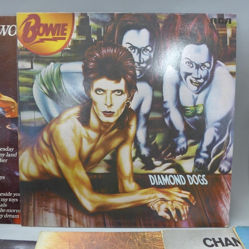 728 - A collection of David Bowie records, eleven LP's and one 10