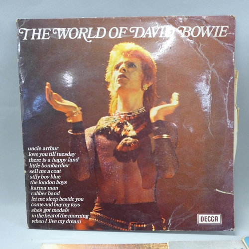 728 - A collection of David Bowie records, eleven LP's and one 10