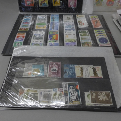 748 - A box with SG part 1 catalogue and ranges of mint Queen Elizabeth II Commonwealth stamps