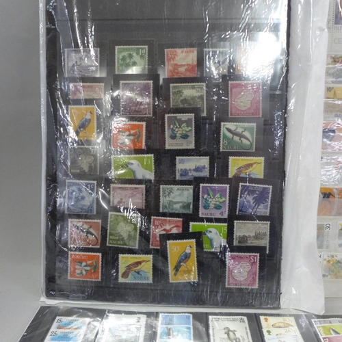 748 - A box with SG part 1 catalogue and ranges of mint Queen Elizabeth II Commonwealth stamps