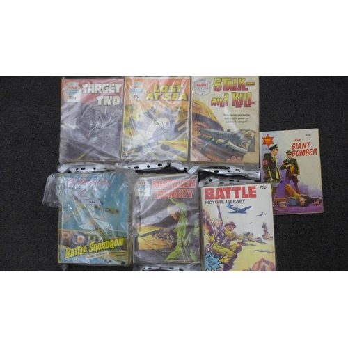 775 - Forty Commando and War Library comic books