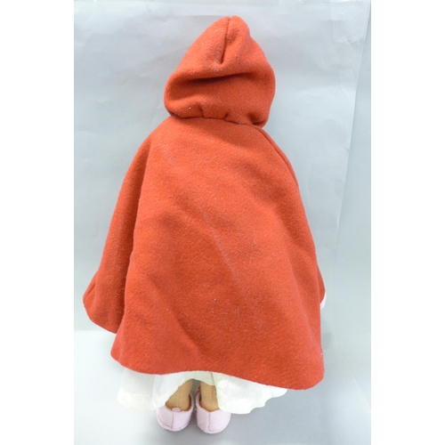 844 - A Chad Valley Snow White doll in white dress, red label, 42cm