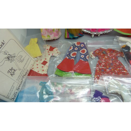 769 - Pippa Dolls:- Princess Pippa with ankle length hair, Britt, Mandy, Tammie and Dinah (Dawn model) wit... 