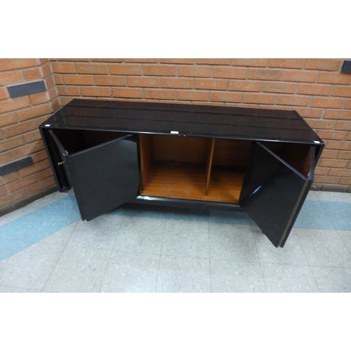51 - A black lacquered sideboard