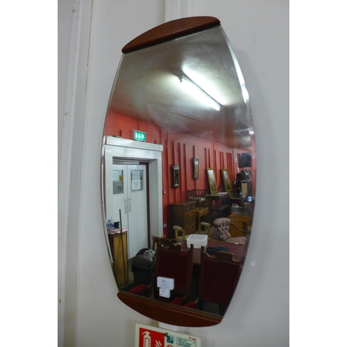 62 - Two teak framed mirrors