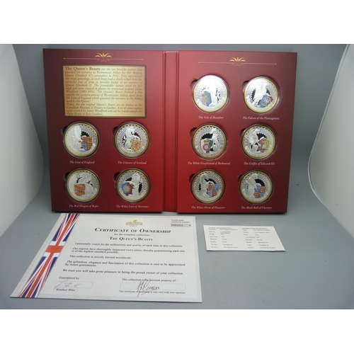 850 - The 250th Anniversary of HMS Victory, The Complete Six Coin Collection in wooden presentation box, w... 