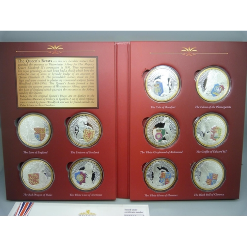 850 - The 250th Anniversary of HMS Victory, The Complete Six Coin Collection in wooden presentation box, w... 