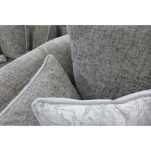 1304 - A Barker & Stonehouse grey upholstered four seater sofa RRP £1,575