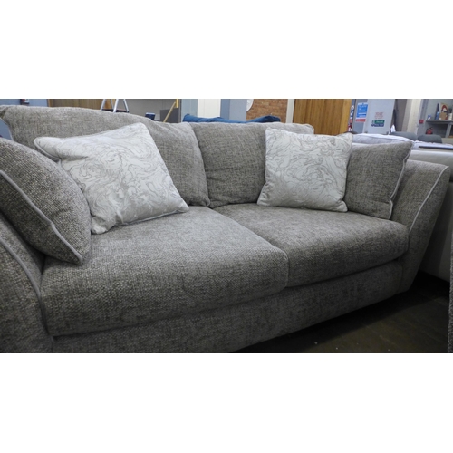 1305 - A Barker & Stonehouse grey upholstered three seater sofa RRP £1,575