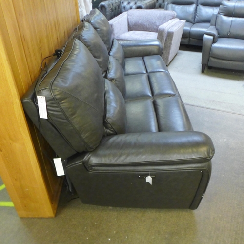 1308 - Kuka Maxwell grey 3 Seater sofa With Power Headrests  , Original Rrp £1333.33 + Vat (4081-10 ) * Thi... 