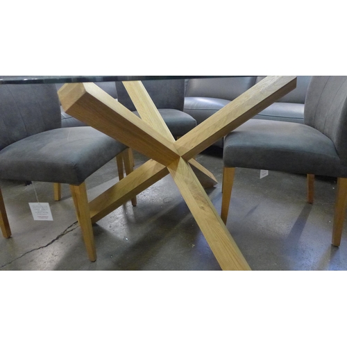 1382 - Turin Bentley Designs five piece circular dining table set, (missing suction pad) original RRP £749.... 