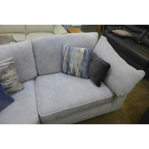 1384 - A Barker And Stonehouse cloud grey fabric sectional corner sofa RRP £2,555