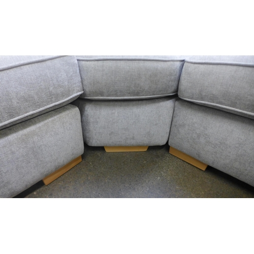 1384 - A Barker And Stonehouse cloud grey fabric sectional corner sofa RRP £2,555