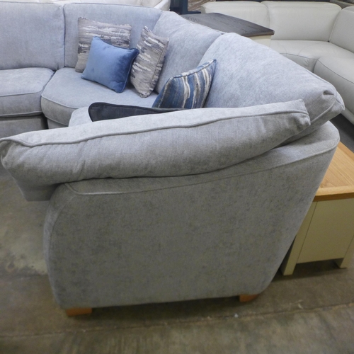 1384 - A Barker And Stonehouse cloud grey fabric sectional corner sofa RRP £2,555