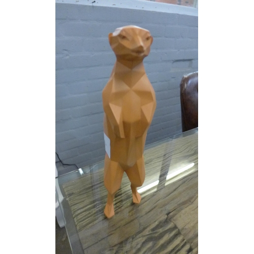 1418 - An origami style meerkat statue H31cms (PT3397YE 13)  #