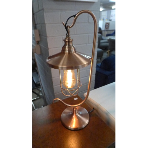 1419 - An Edison bulb copper desk lamp, H 49cms (2133133)   #