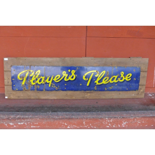 274 - A Players Please enamelled advertising sign