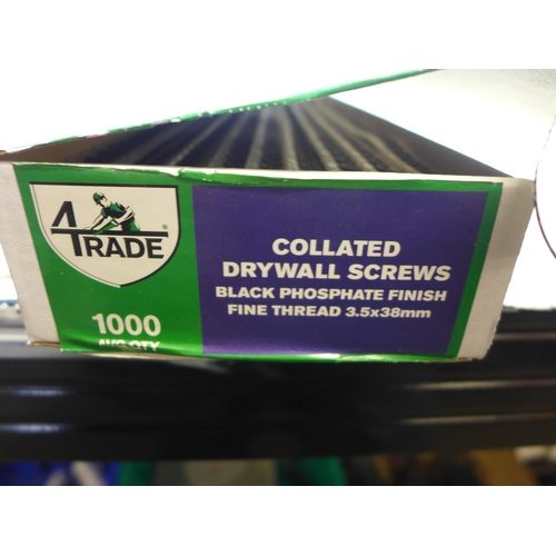 2030 - 5,000 Boxed & unused 3.5mm x 38mm collated drywall screws